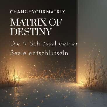 Goldenes Licht fällt durch einen dunklen Waldweg und symbolisiert die neun Schlüssel der Matrix of Destiny als inneren Zugang zur Selbsterkenntnis.