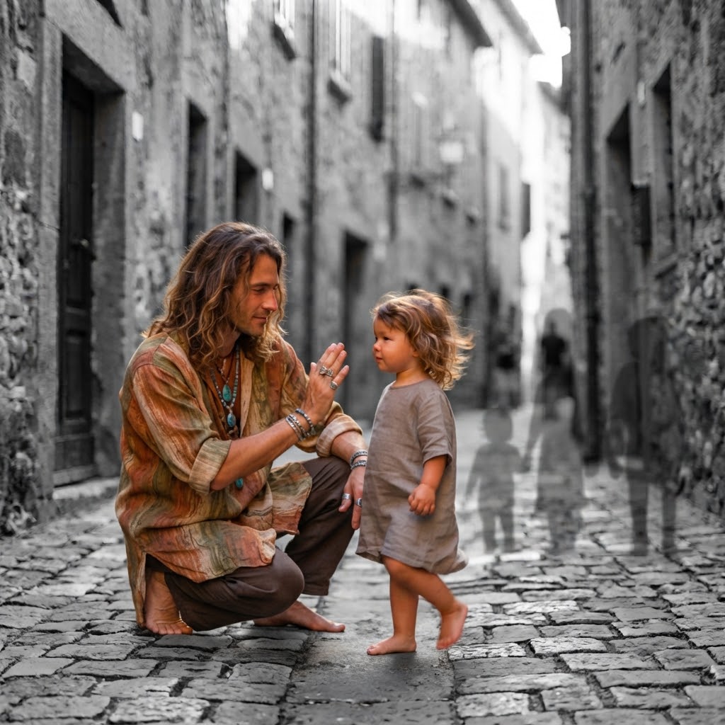 Grenzen und Disziplin – Vater und Kind in der Steingasse
